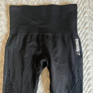 Gymshark energy seamless black leggings in small